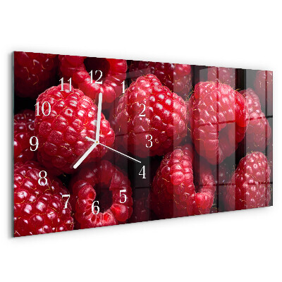Horizontal wall clock Raspberries