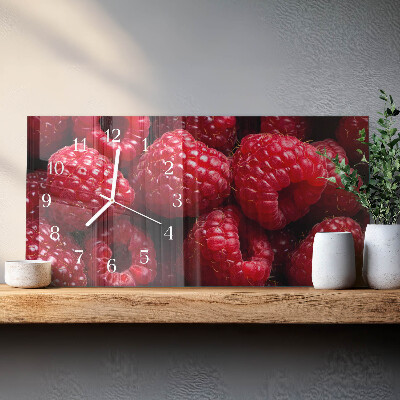 Horizontal wall clock Raspberries