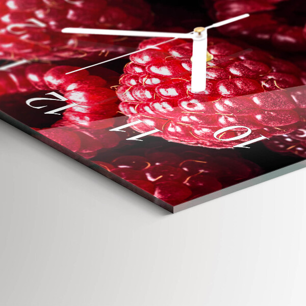 Horizontal wall clock Raspberries