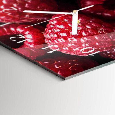 Horizontal wall clock Raspberries