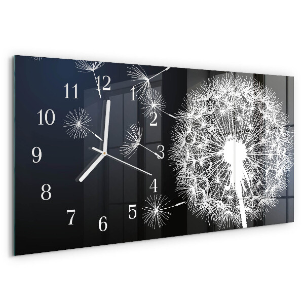 Horizontal wall clock Dandelion