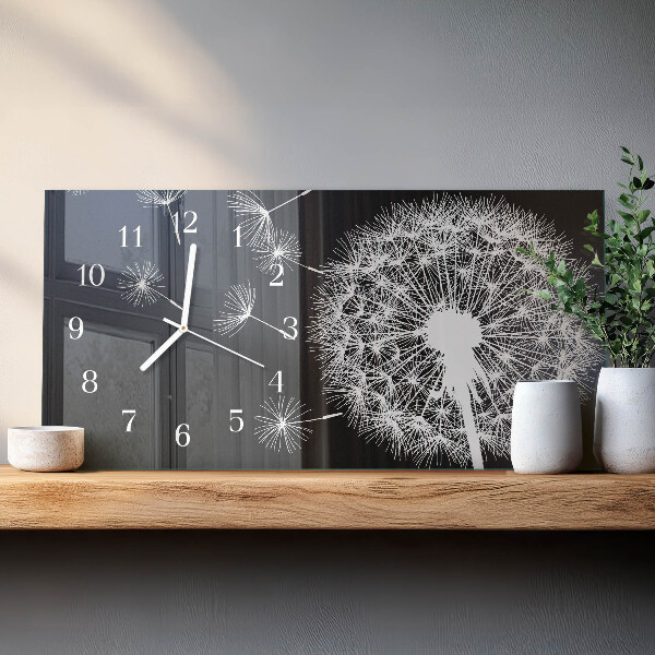 Horizontal wall clock Dandelion