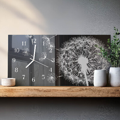 Horizontal wall clock Dandelion
