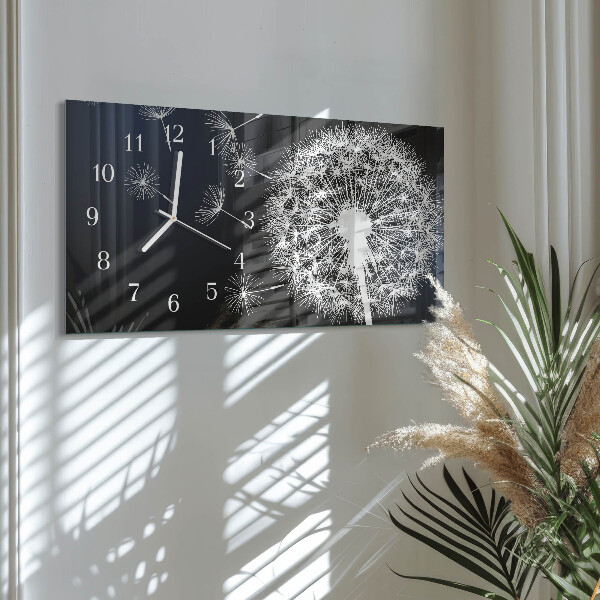 Horizontal wall clock Dandelion