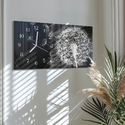 Horizontal wall clock Dandelion
