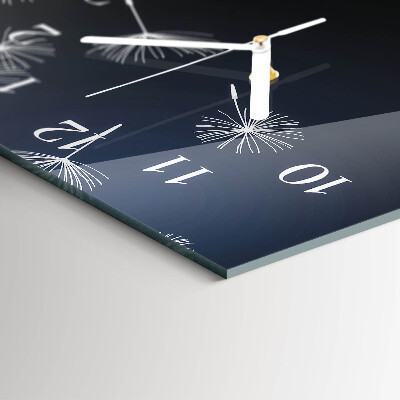 Horizontal wall clock Dandelion