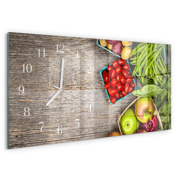 Horizontal wall clock Vegetables