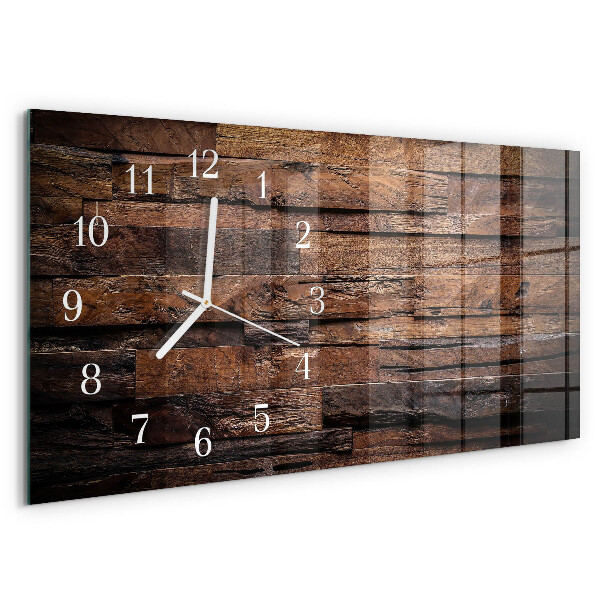 Horizontal wall clock Wood