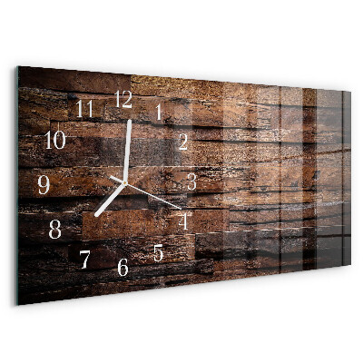 Horizontal wall clock Wood