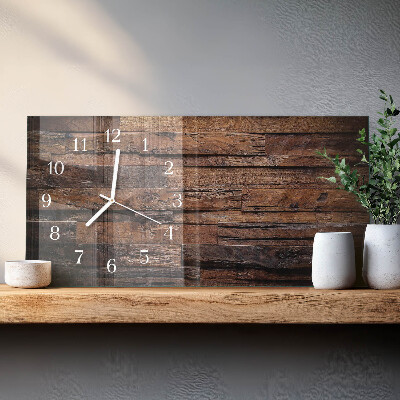 Horizontal wall clock Wood