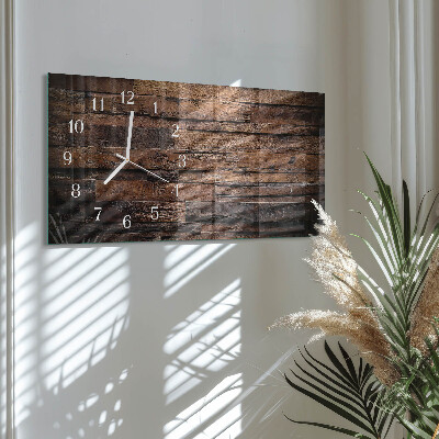 Horizontal wall clock Wood
