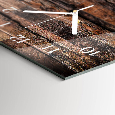 Horizontal wall clock Wood