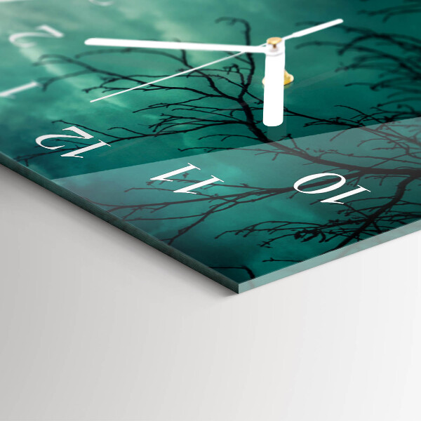 Horizontal wall clock Moon