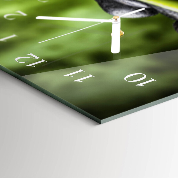 Horizontal wall clock Zen stones