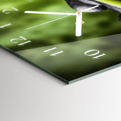 Horizontal wall clock Zen stones
