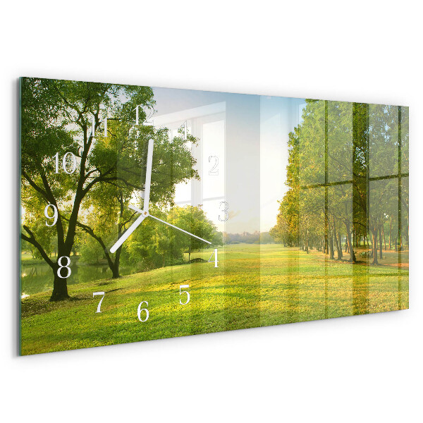 Horizontal wall clock The greenery of nature