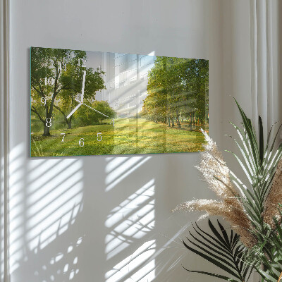 Horizontal wall clock The greenery of nature