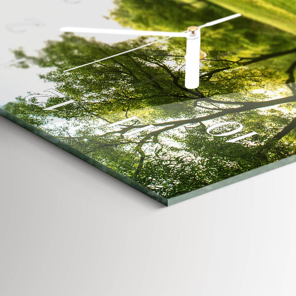 Horizontal wall clock The greenery of nature