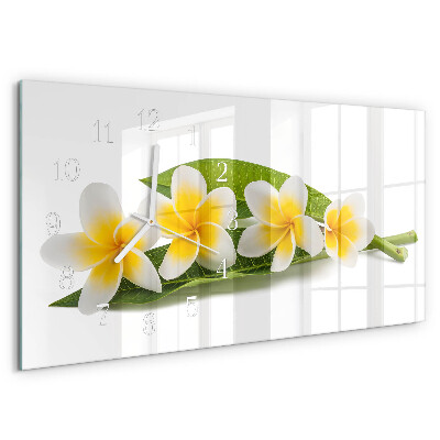 Horizontal wall clock Flowers