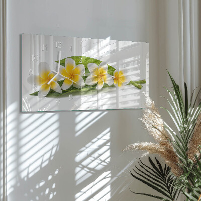 Horizontal wall clock Flowers