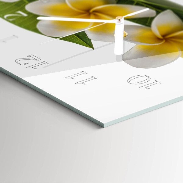 Horizontal wall clock Flowers