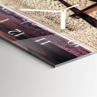 Horizontal wall clock Stairs to the beach