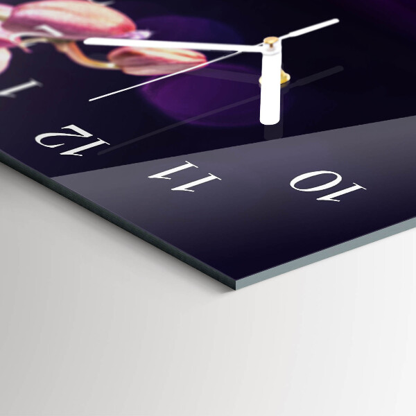 Horizontal wall clock Orchid