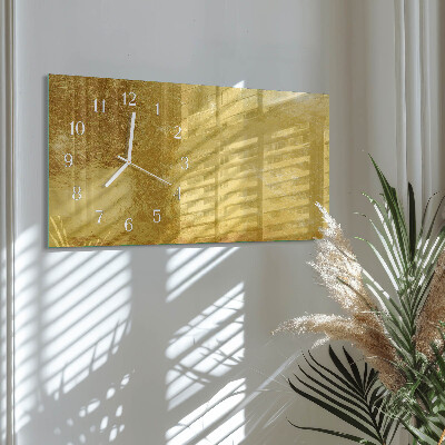 Horizontal wall clock Metallic texture