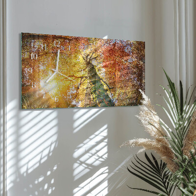 Horizontal wall clock Autumn
