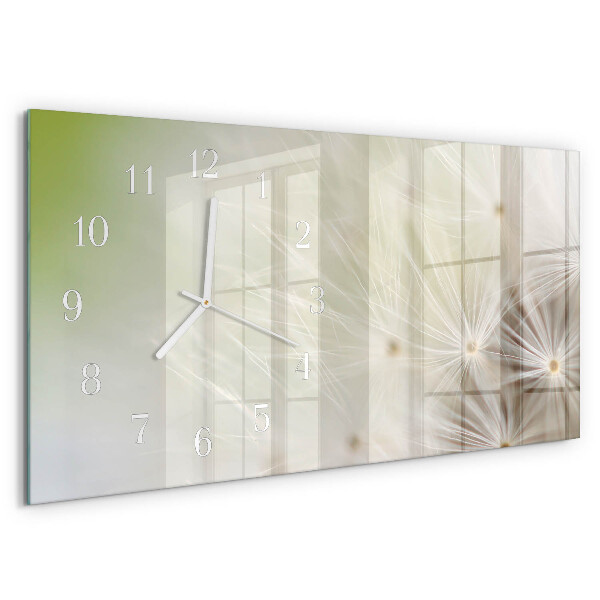 Horizontal wall clock Dandelion