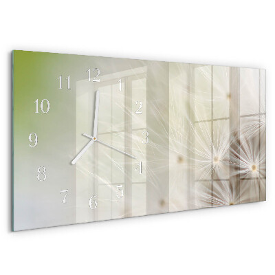 Horizontal wall clock Dandelion
