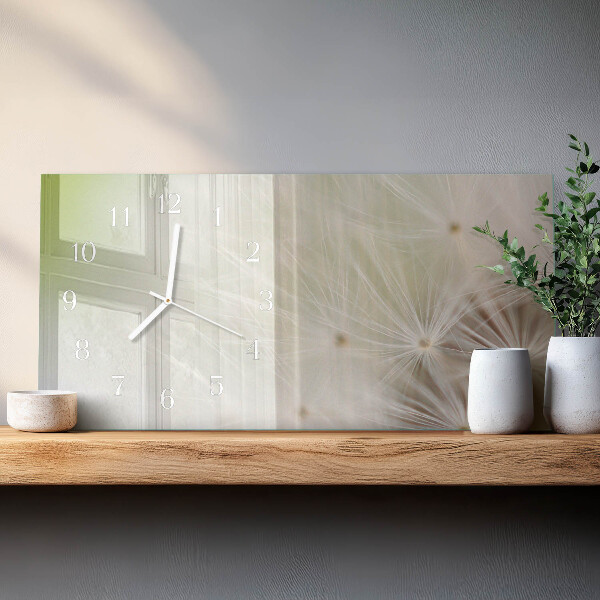 Horizontal wall clock Dandelion
