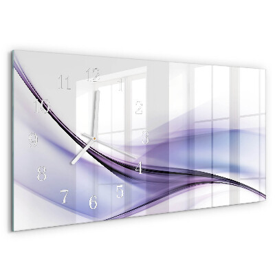 Horizontal wall clock Waves of color