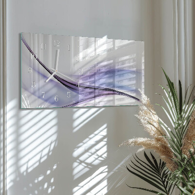 Horizontal wall clock Waves of color
