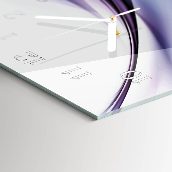 Horizontal wall clock Waves of color