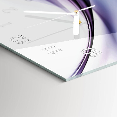 Horizontal wall clock Waves of color