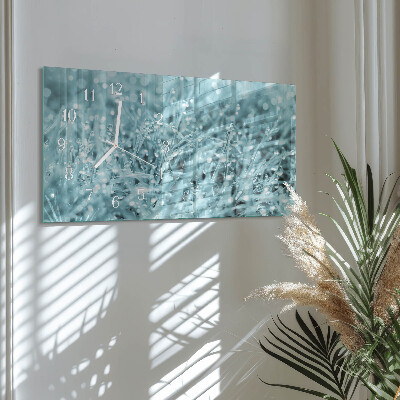 Horizontal wall clock Cold dew
