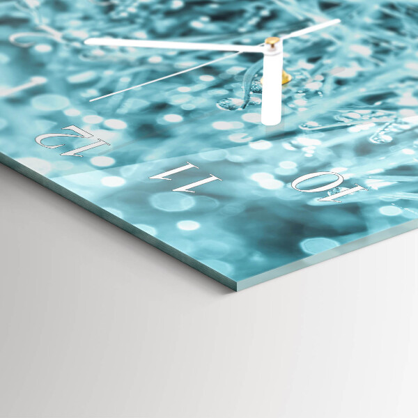 Horizontal wall clock Cold dew