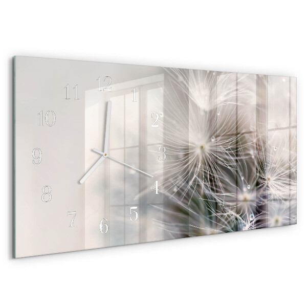 Horizontal wall clock Dandelion