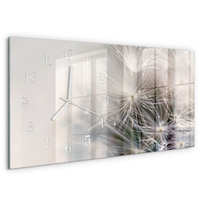 Horizontal wall clock Dandelion