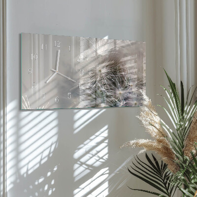 Horizontal wall clock Dandelion