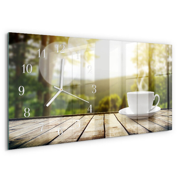Horizontal wall clock Coffee