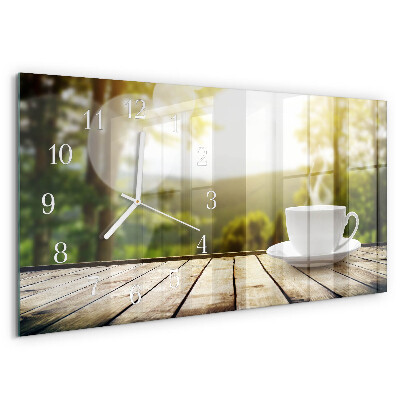 Horizontal wall clock Coffee