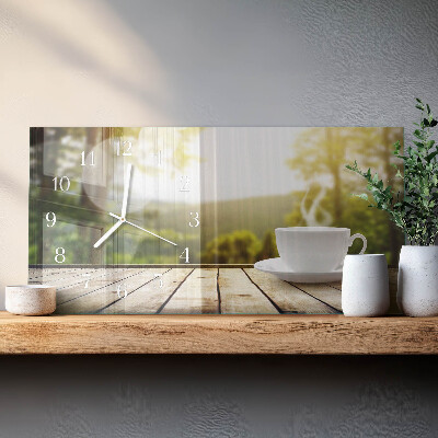 Horizontal wall clock Coffee