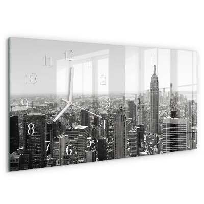 Horizontal wall clock New York