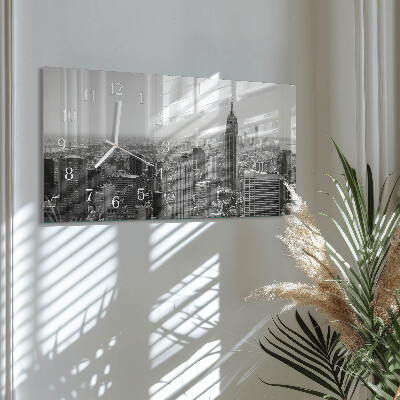 Horizontal wall clock New York