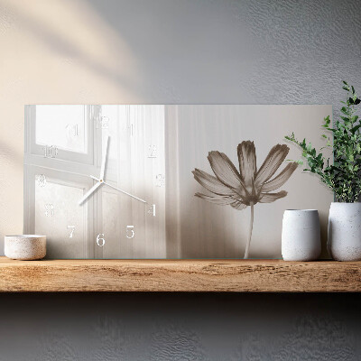 Horizontal wall clock Flower