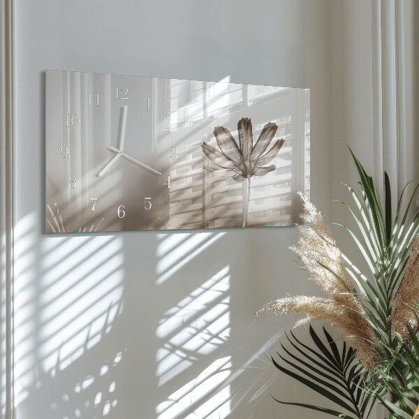 Horizontal wall clock Flower