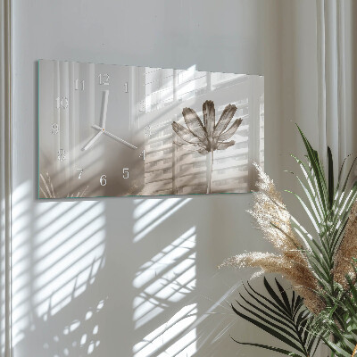 Horizontal wall clock Flower