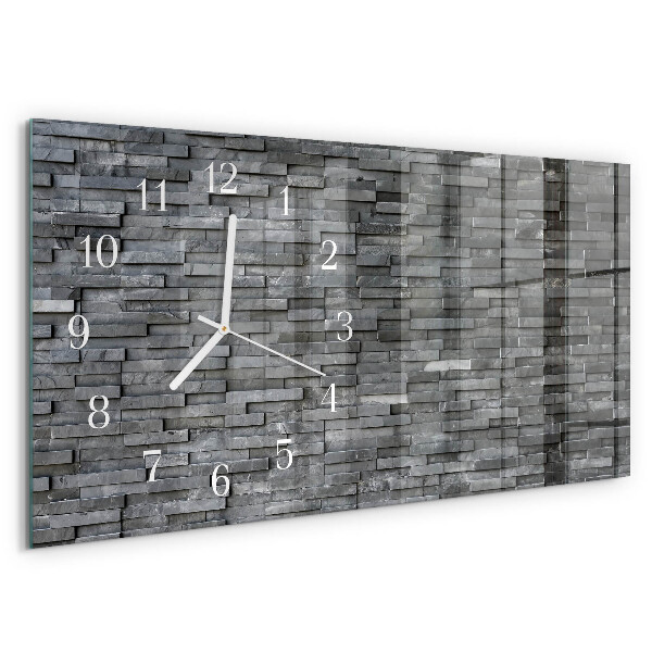 Horizontal wall clock Stone structure